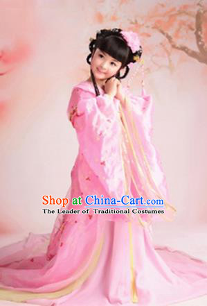 Traditional Ancient Chinese Imperial Princess Children Costume, Chinese Tang Dynasty Fairy Elegant Dress, Cosplay Chinese Princess Hanfu Clothing for Kids