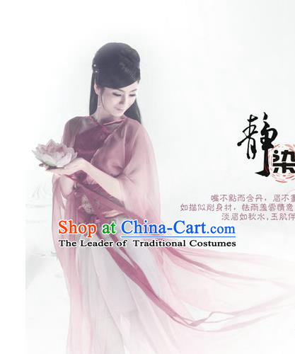 Traditional Ancient Chinese Water Sleeves Dance Costume, Elegant Chinese Han Dynasty Imperial Consort Clothing for Women