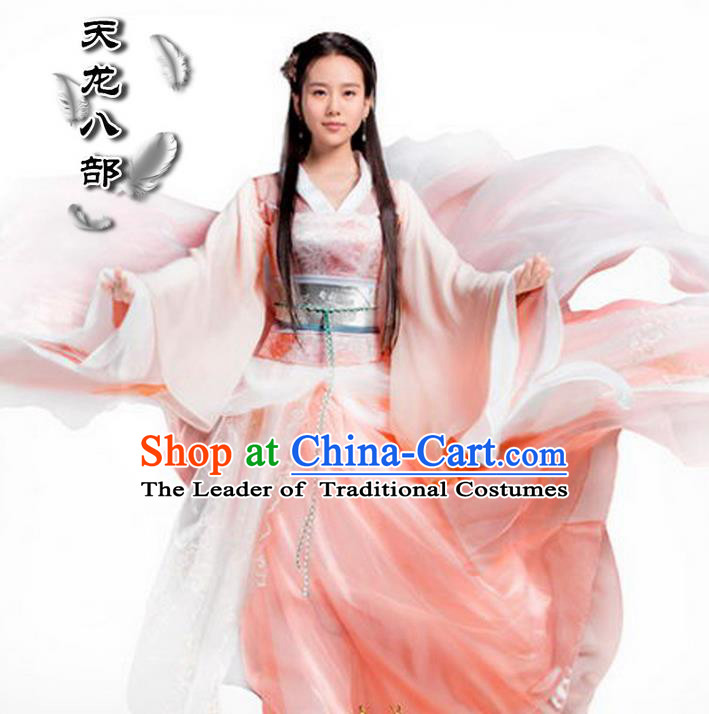 Traditional Ancient Chinese Imperial Consort Costume, Elegant Hanfu Swordsman Clothing Chinese Han Dynasty Imperial Princess Tailing Clothing for Women