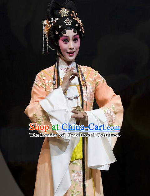 Traditional Ancient Chinese Peking Opera Imperial Princess Costume, Elegant Hanfu Clothing Chinese Tang Dynasty Imperial Empress Embroidered Clothing for Women
