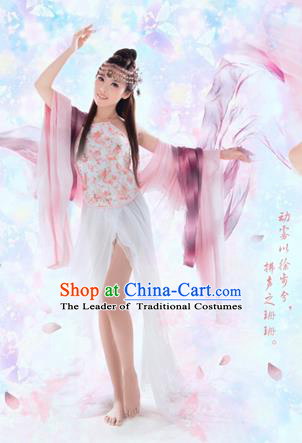 Traditional Ancient Chinese Sexy Female Dance Costume, Hanfu Clothing Chinese Tang Dynasty Bellyband Clothing for Women