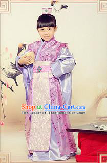 Traditional Ancient Chinese Royal Highness Children Costume, Children Elegant Hanfu Clothing Chinese Tang Dynasty Imperial Prince Clothing for Kids