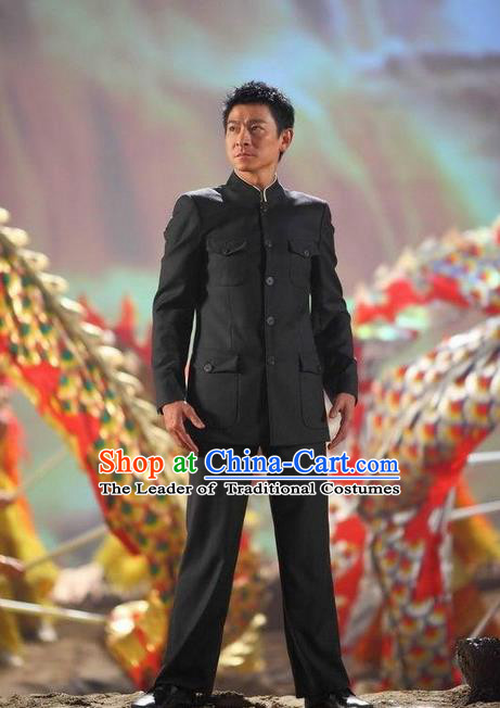 Traditional Ancient Chinese Costume, Chinese Style Tang Suit Mao Suit Ancient Chinese Tunic Suit Sun Yat Sen Suit for Men