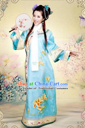 Traditional Ancient Chinese Imperial Consort Costume, Chinese Qing Dynasty Manchu Lady Princess Slim Dress, Chinese Mandarin Robes Imperial Concubine Clothing for Women