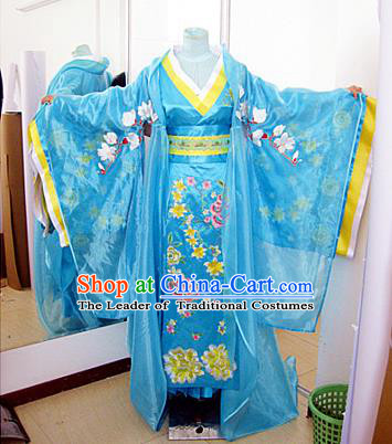 Traditional Ancient Chinese Imperial Empress Costume, Chinese Han Dynasty Lady Queen Dress, Chinese Embroidered Robes Imperial Concubine Clothing for Women