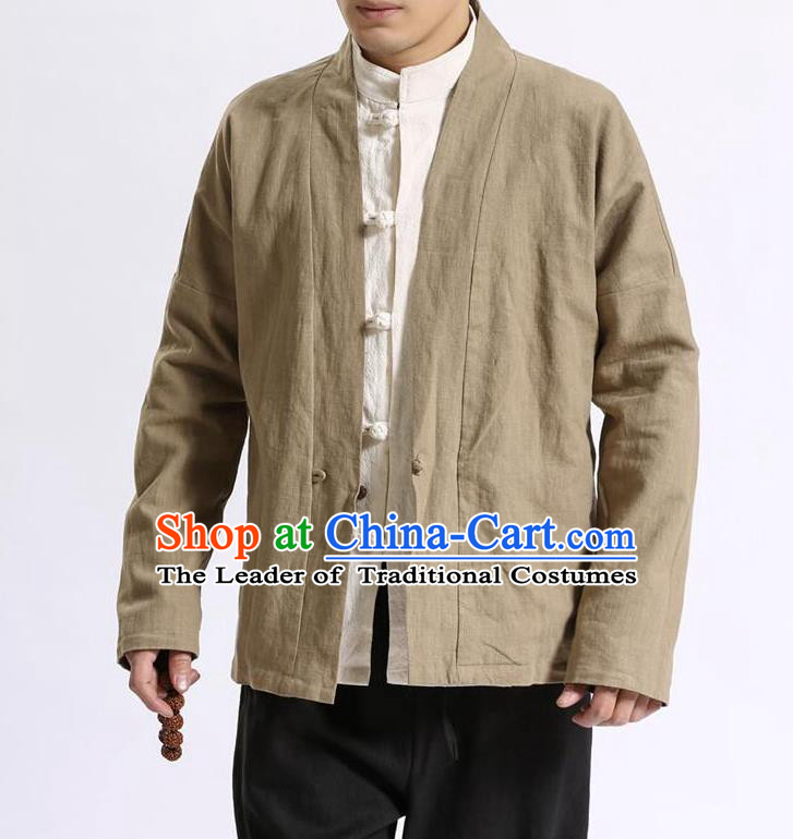 Top Chinese National Tang Suits Frock Costume Martial Arts Kung Fu Training Uniform Kung fu Unlined Upper Garment Chinese Male Zen Suit Gongfu Shaolin Wushu Clothing for Men