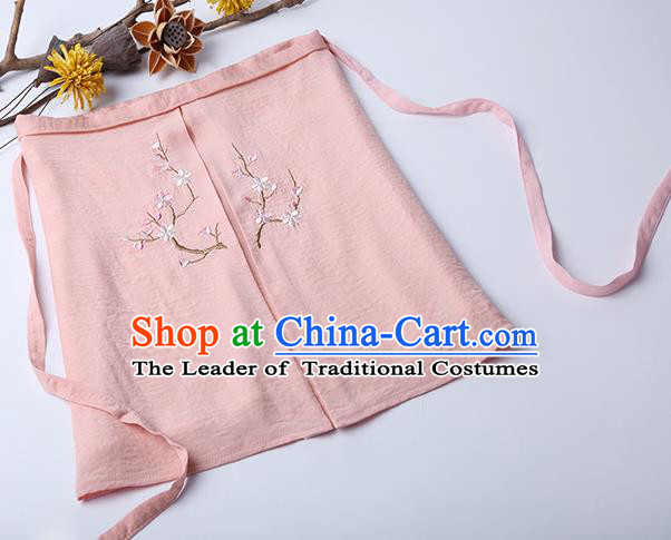 Traditional Ancient Chinese Costume Chest Wrap, Elegant Hanfu Boob Tube Top Clothing Chinese Song Dynasty Embroidery Plum Blossom Pink Condole Belt for Women