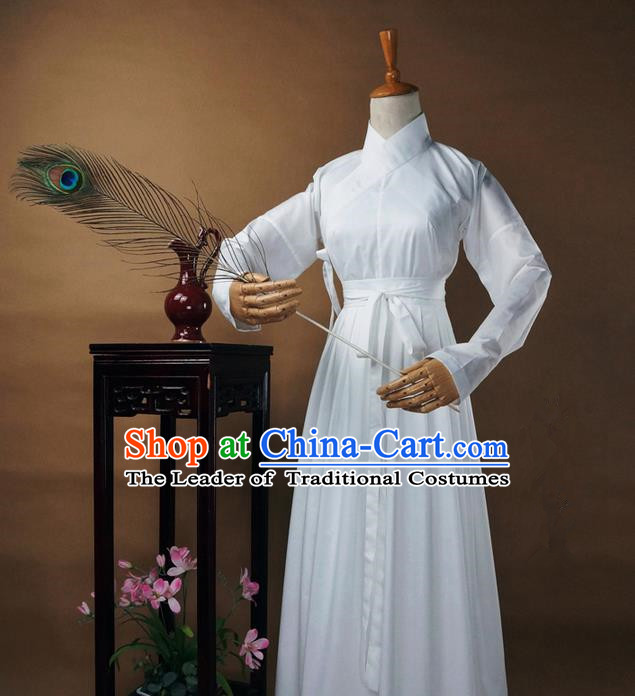 Traditional Ancient Chinese Female Costume Blouse and Dress Underpants Complete Set, Elegant Hanfu Underpants Clothing Chinese Ming Dynasty Palace Lady Clothing for Women