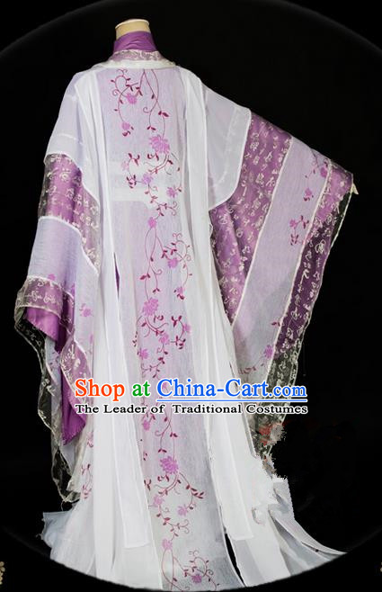 Traditional Asian Chinese Ancient Palace Princess Costume, Elegant Hanfu Dance Dress, Chinese Imperial Princess Tailing Embroidered Clothing, Chinese Fairy Empress Queen Cosplay Costumes for Women