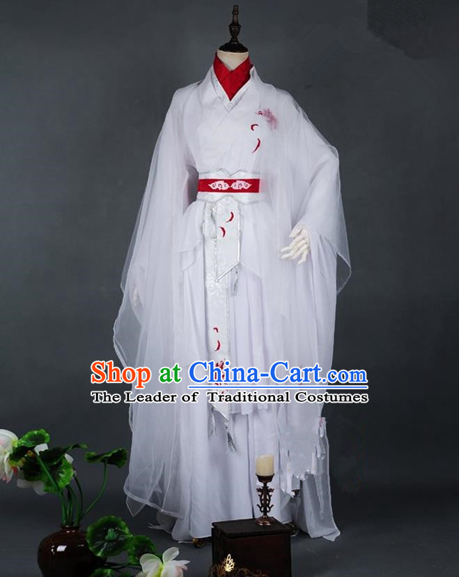 Traditional Asian Chinese Ancient Costume, Elegant Hanfu Dress, Chinese Imperial Prince Embroidered Clothing, Chinese Cosplay Prince Costumes for Men
