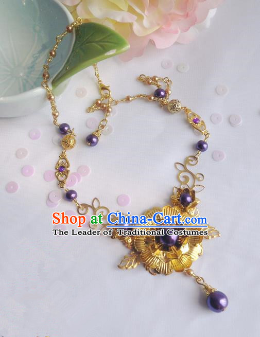 Traditional Handmade Chinese Ancient Classical Accessories Pearl Necklace for Women