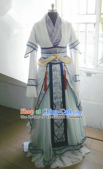 Traditional Ancient Chinese Imperial Consort Costume, Ancient Young Lady Elegant Hanfu Clothing Chinese Tang Dynasty Imperial Empress Cosplay Fairy Tailing Embroidered Dress for Women