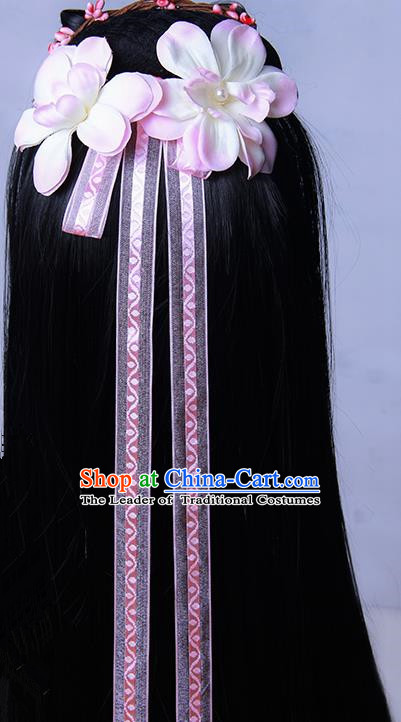 Chinese Ancient Swordsman Long Wig Set