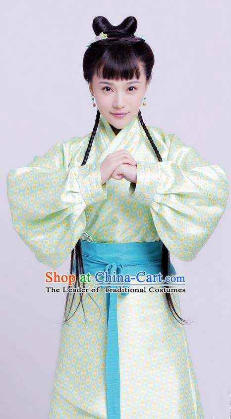 Traditional Ancient Chinese Imperial Princess Costume, Elegant Hanfu Dress Chinese Han Dynasty Imperial Lady Embroidered Clothing for Women