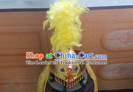Traditional Chinese Nationality Dancing Costume Uyghur Princess Folk Dance Ethnic Headdress Hat Headband for Women