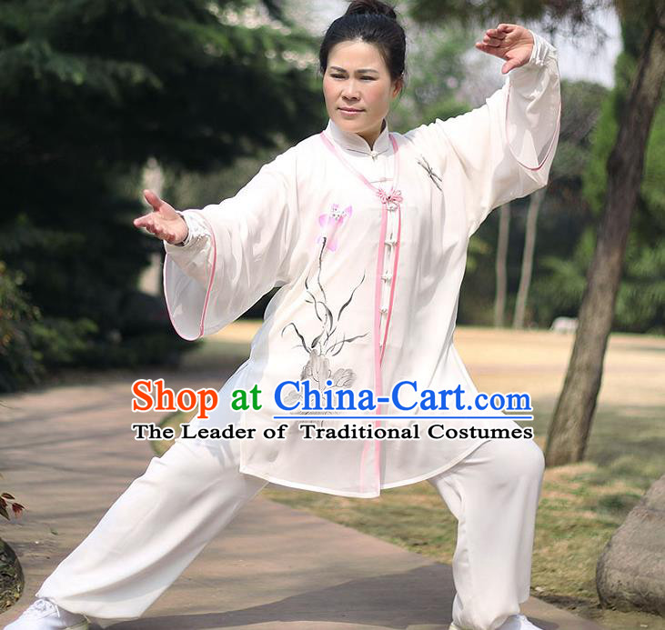 Top Kung Fu Costume Martial Arts Kung Fu Training Uniform Gongfu Shaolin Wushu Clothing for Men Women Adults Children