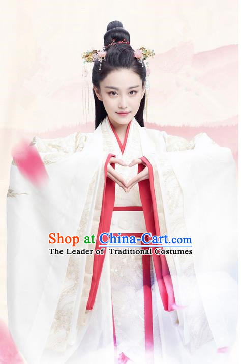 Traditional Ancient Chinese Imperial Consort Costume, Elegant Hanfu Palace Lady Dress, Chinese Warring States Period Imperial Princess Tailing Embroidered Clothing for Women