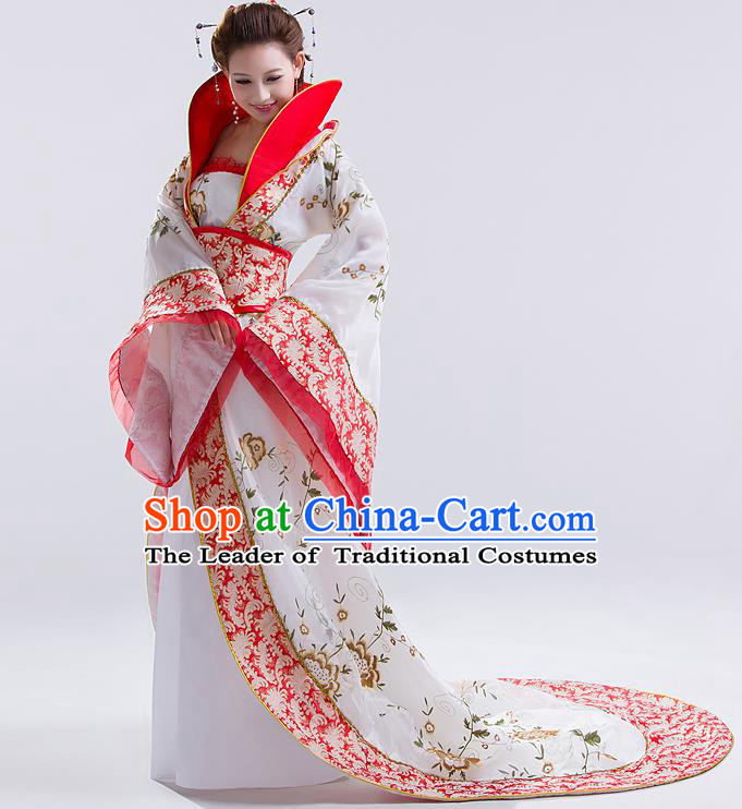 Traditional Ancient Chinese Imperial Emperess Costume, Chinese Wedding Dress, Cosplay Chinese Peri Imperial Princess Tailing Clothing Hanfu for Women