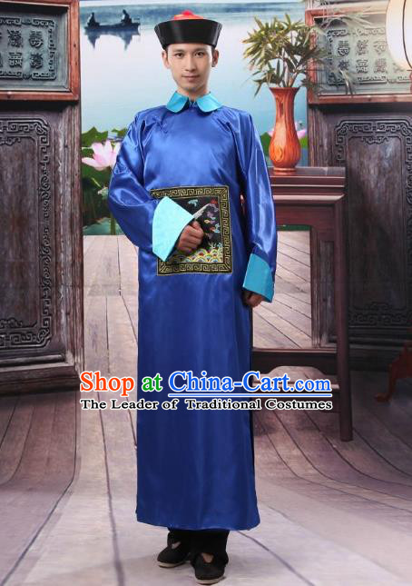 Traditional Ancient Chinese Imperial Minister Costume, Chinese Qing Dynasty Male Dress, Cosplay Chinese Eunuch Clothing for Men