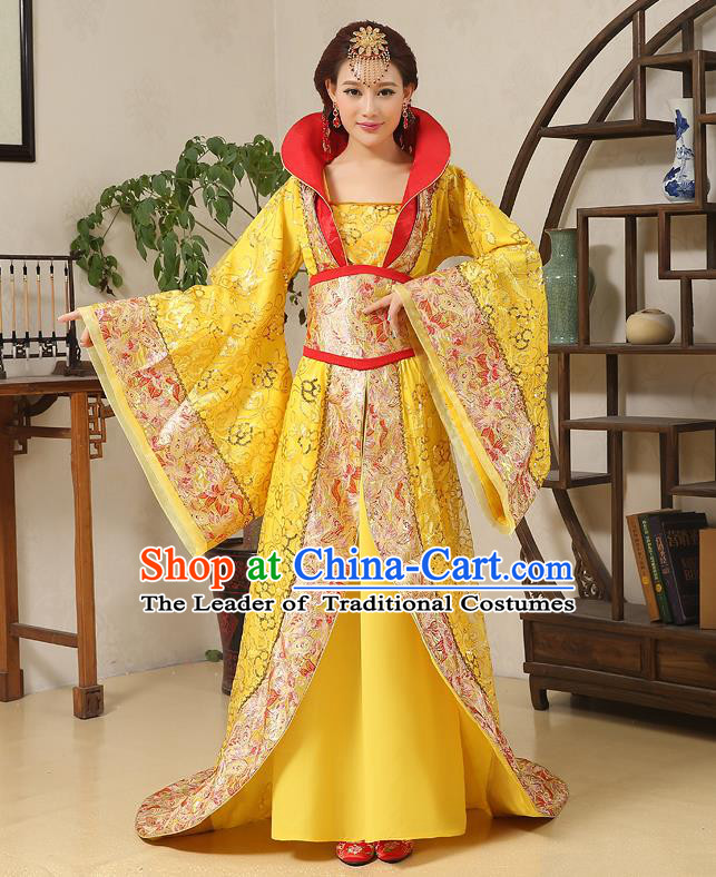 Traditional Ancient Chinese Imperial Emperess Costume, Chinese Wedding Dress, Cosplay Chinese Peri Imperial Princess Tailing Clothing Hanfu for Women