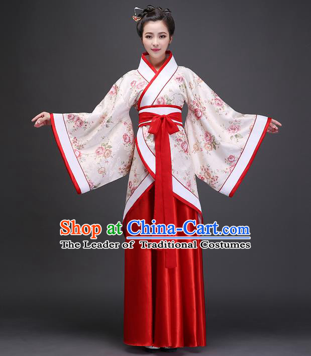 Traditional Ancient Chinese Imperial Emperess Costume, Chinese Han Dynasty Wedding Dress, Cosplay Chinese Peri Imperial Princess Dance Clothing Hanfu for Women