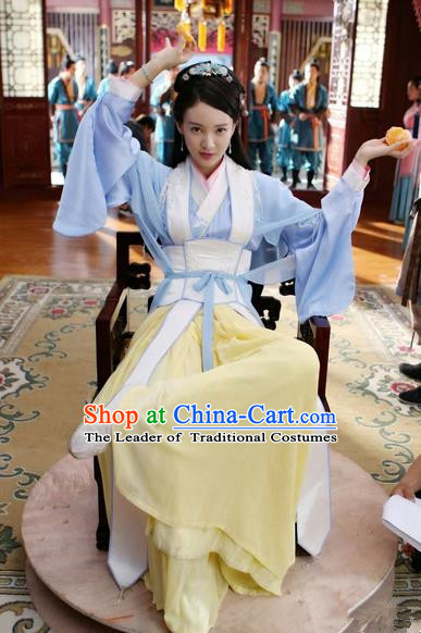 Traditional Ancient Chinese Imperial Emperess Costume, Chinese Han Dynasty Dress, Cosplay Chinese Peri Imperial Princess Embroidered Clothing Hanfu for Women