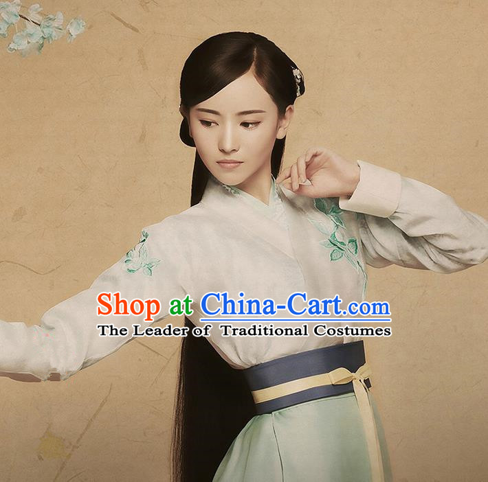 Traditional Ancient Chinese Imperial Princess Costume, Chinese Han Dynasty Young Lady Dance Dress, Cosplay Chinese Peri Clothing Hanfu for Women