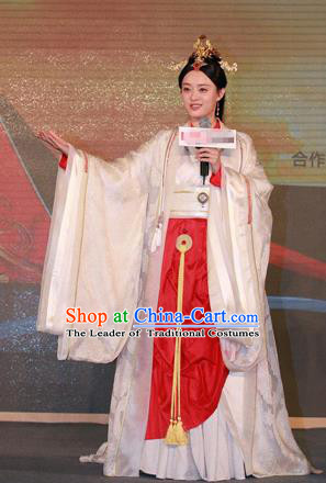 Traditional Ancient Chinese Imperial Lady Costume Complete Set, Chinese Han Dynasty Lady Dress, Cosplay Chinese Imperial Princess Clothing for Women