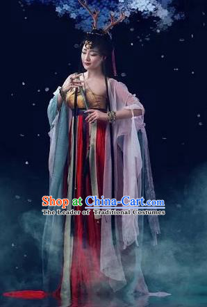 Traditional Ancient Chinese Imperial Princess Costume, Chinese Tang Dynasty Young Lady Dress, Cosplay Chinese Princess Clothing Red Hanfu for Women