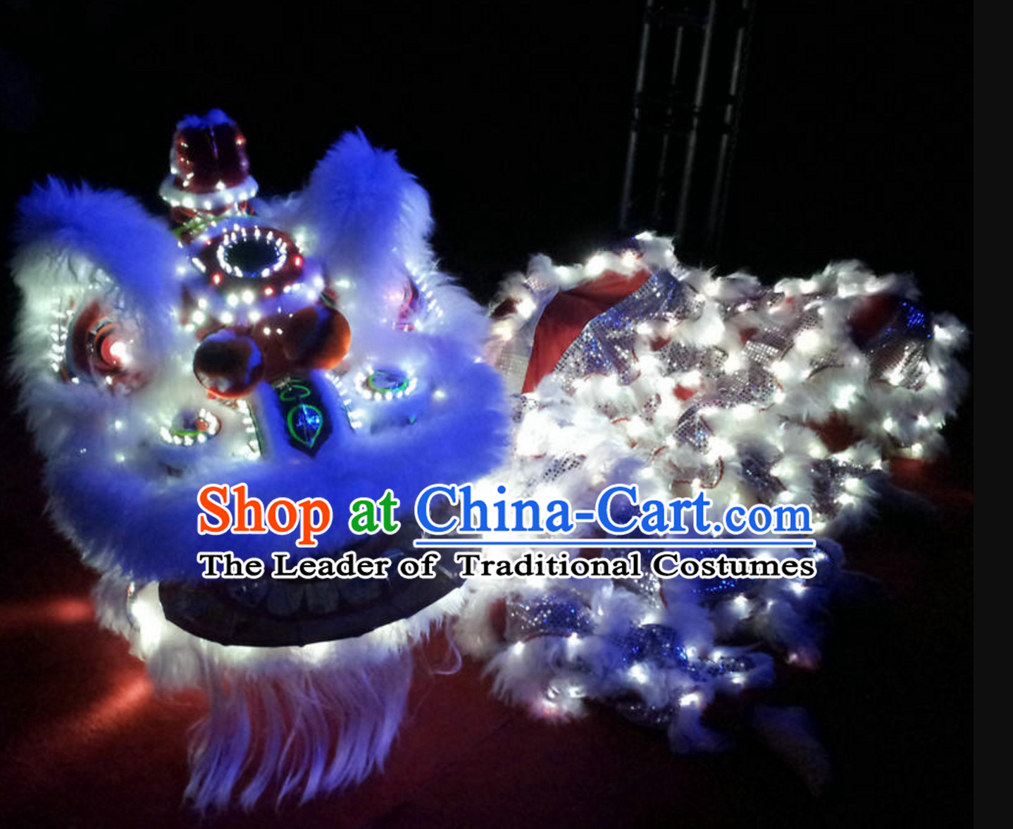 LED Lights Nighttime Parade Lion Dance Costume Complete Set