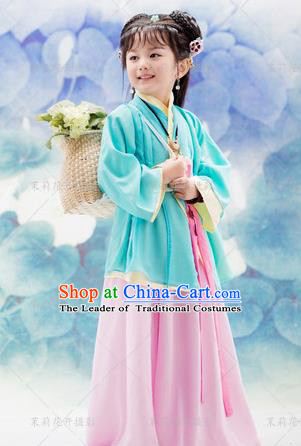 Traditional Ancient Chinese Imperial Princess Costume, Chinese Han Dynasty Children Dress, Cosplay Chinese Princess Clothing Hanfu for Kids