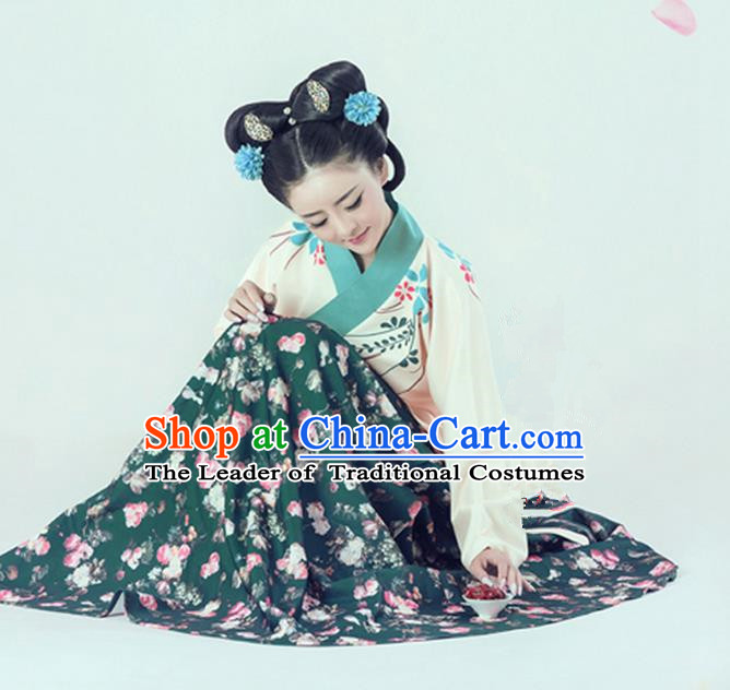 Traditional Ancient Chinese Imperial Emperess Costume, Chinese Han Dynasty Lady Dress, Cosplay Chinese Imperial Princess Clothing Hanfu for Women