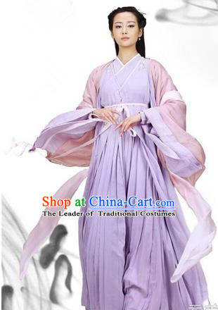 Traditional Ancient Chinese Swordswoman Costume, Chinese Han Dynasty Fairy Elegant Dress, Cosplay Game Character Chinese Peri Princess Clothing for Women