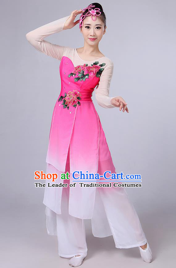 Traditional Chinese Yangge Fan Dancing Costume