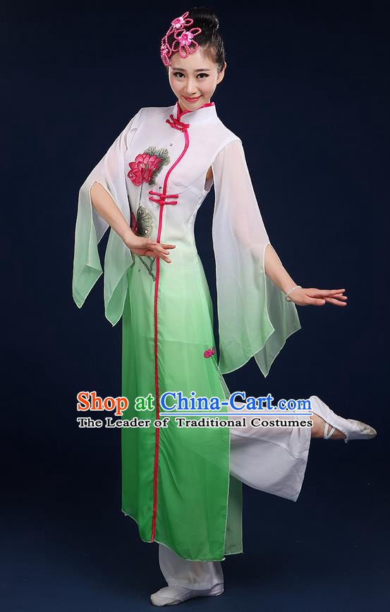 Traditional Chinese Yangge Fan Dancing Costume