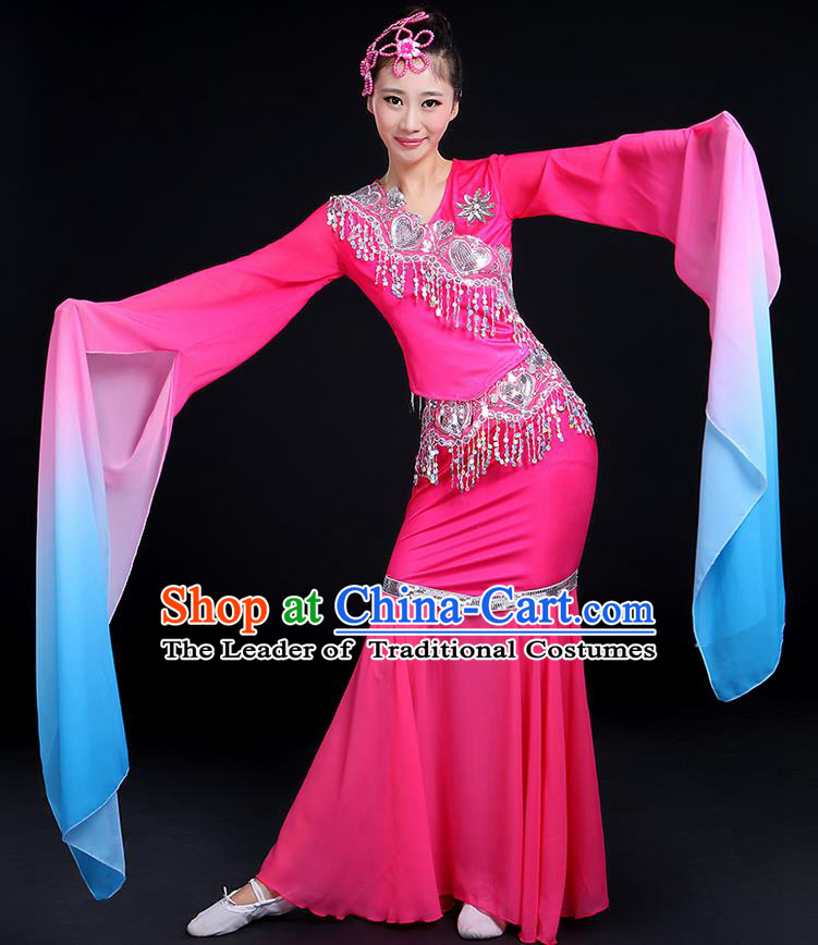 Traditional Chinese Yangge Fan Dancing Costume