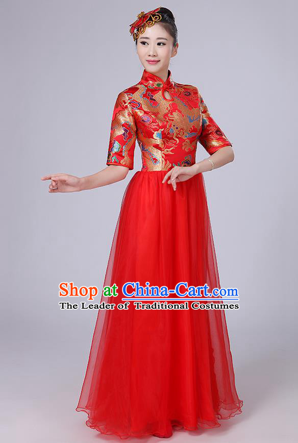 Traditional Chinese Yangge Fan Dancing Costume