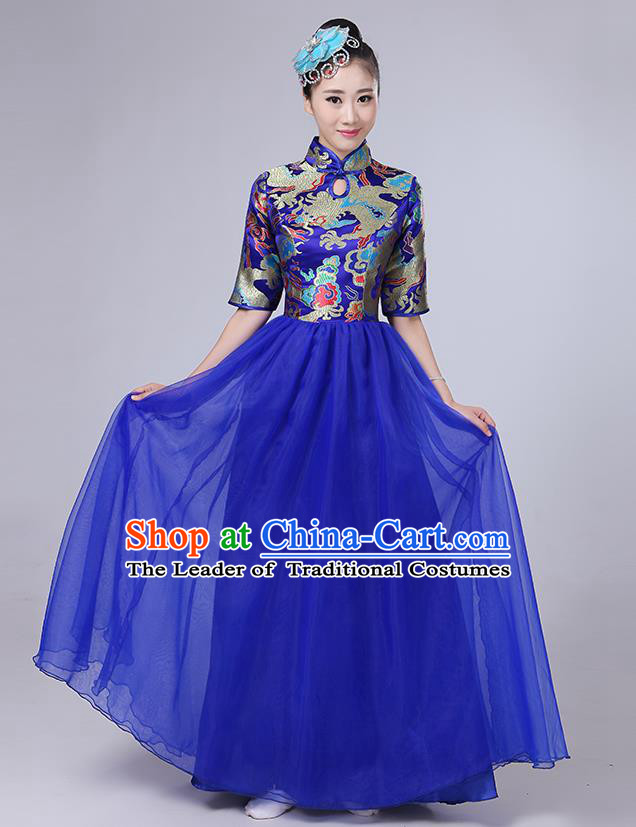 Traditional Chinese Yangge Fan Dancing Costume