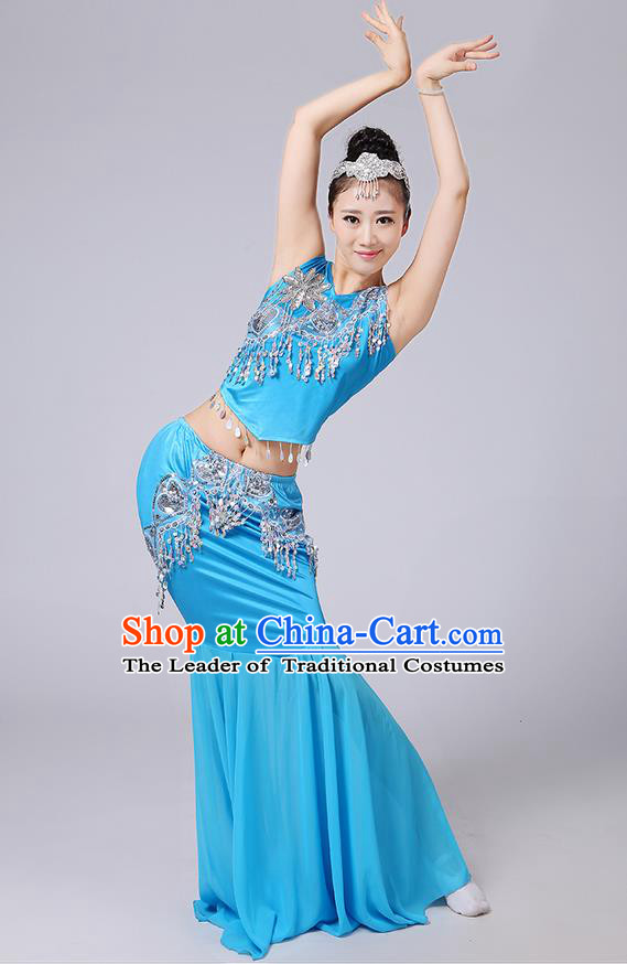 Traditional Chinese Yangge Fan Dancing Costume