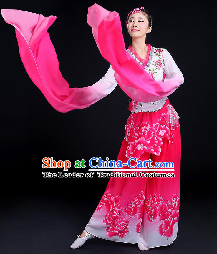 Traditional Chinese Yangge Fan Dancing Costume