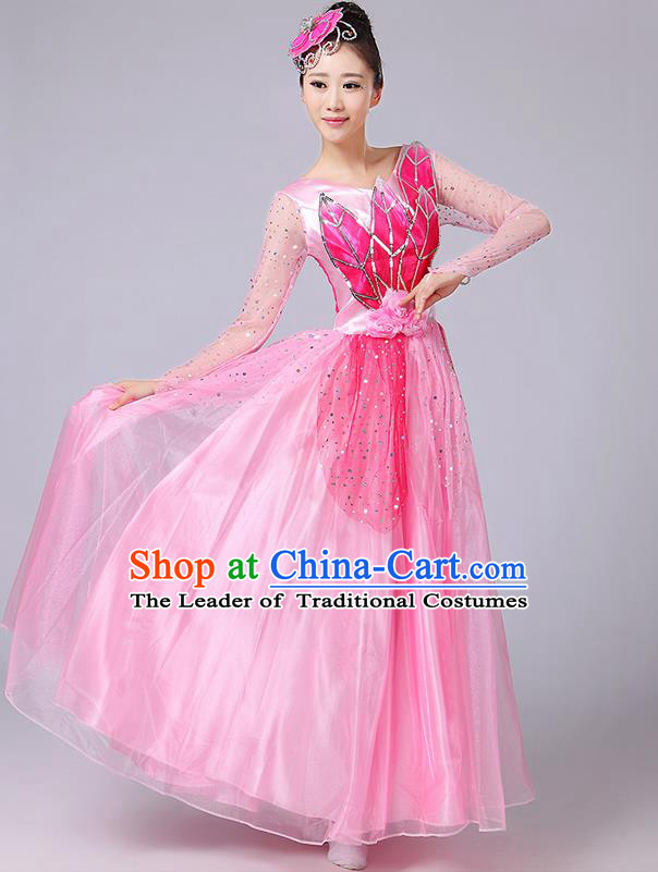 Traditional Chinese Yangge Fan Dancing Costume