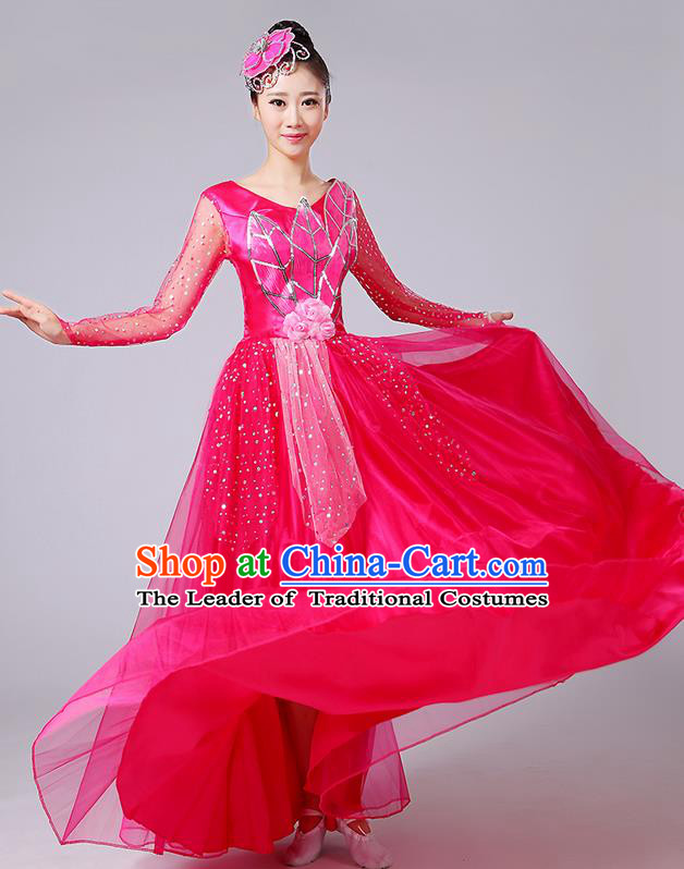 Traditional Chinese Yangge Fan Dancing Costume