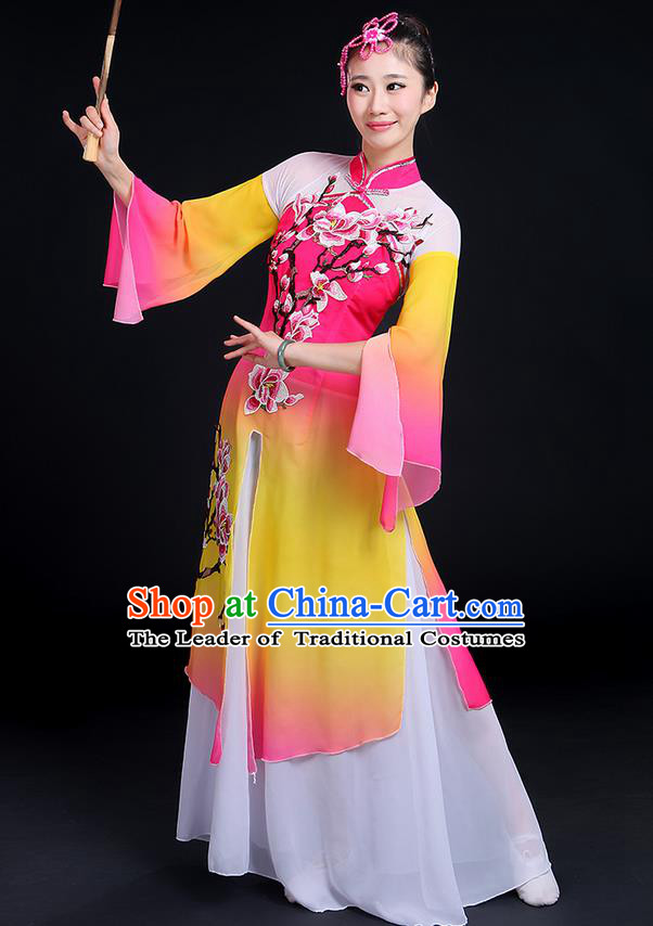 Traditional Chinese Yangge Fan Dancing Costume