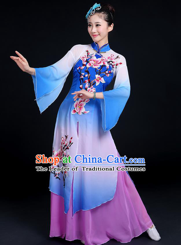 Traditional Chinese Yangge Fan Dancing Costume