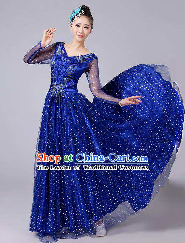 Traditional Chinese Yangge Fan Dancing Costume