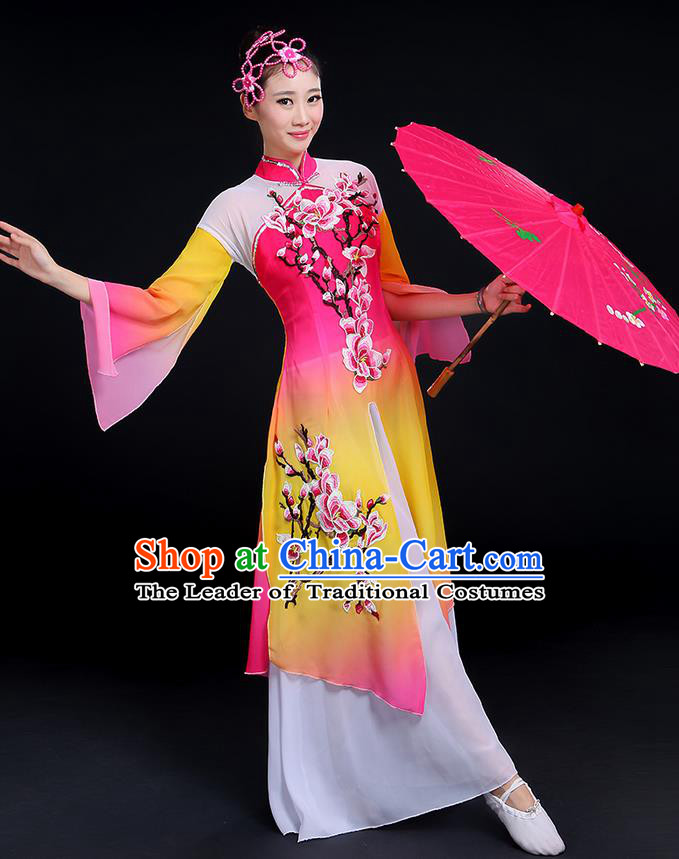 Traditional Chinese Yangge Fan Dancing Costume