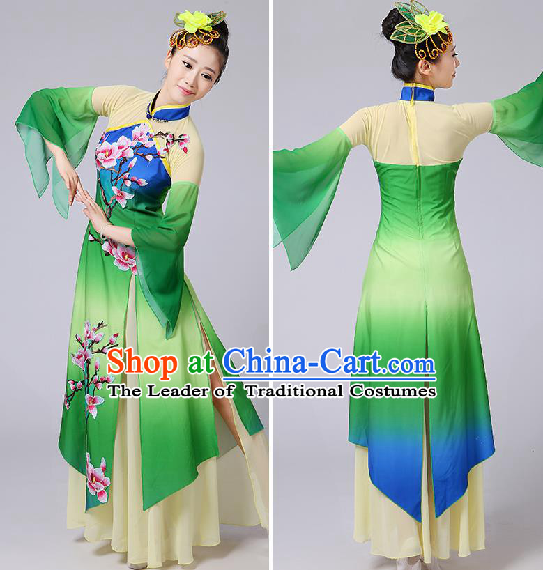 Traditional Chinese Yangge Fan Dancing Costume