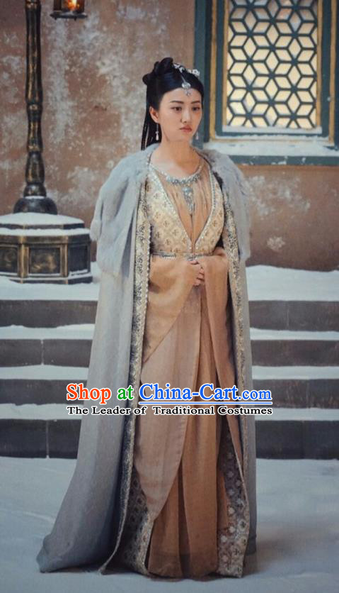 Traditional Ancient Chinese Imperial Empress Costume, Elegant Hanfu Palace Queen Dress, Chinese Tang Dynasty Imperial Princess Tailing Clothing for Women