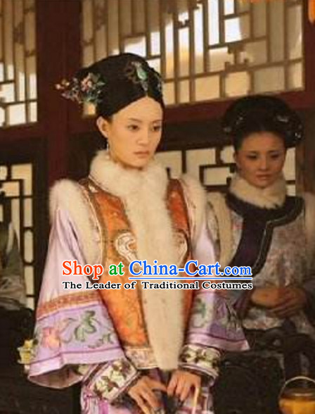 Qing Dynasty Zhen Huan Legend Costumes Clothing for Ladies