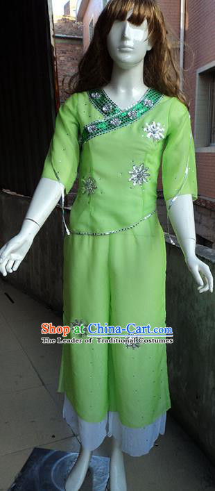 Traditional Chinese Yangge Fan Dance Costume